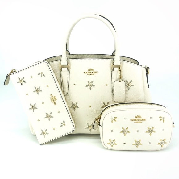Coach Handbags - 3PCS Coach Stud Sage Carryall Wallet Belt Bag